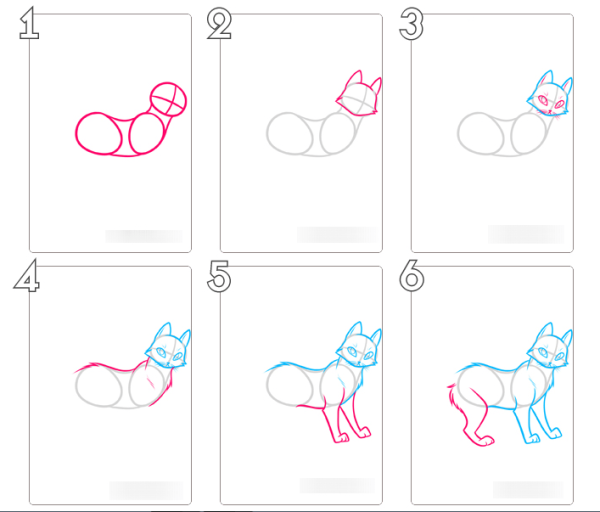 Как рисовать котенка поэтапно