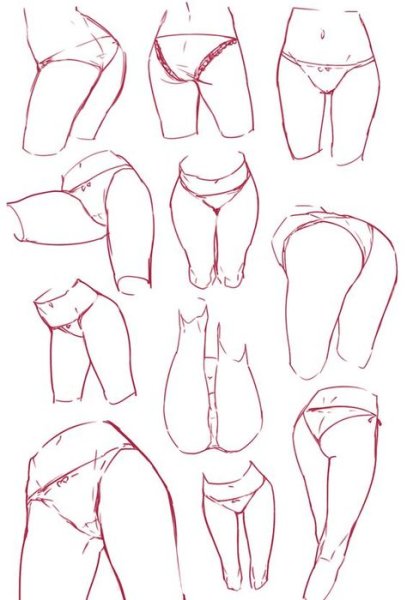 Рисование ягодиц