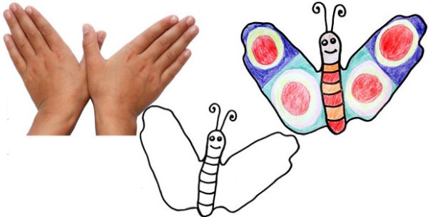 Рисование обводя руку