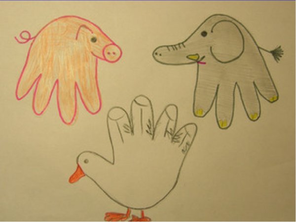 Рисование с помощью ладони