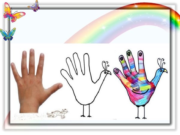 Рисование с помощью руки для детей