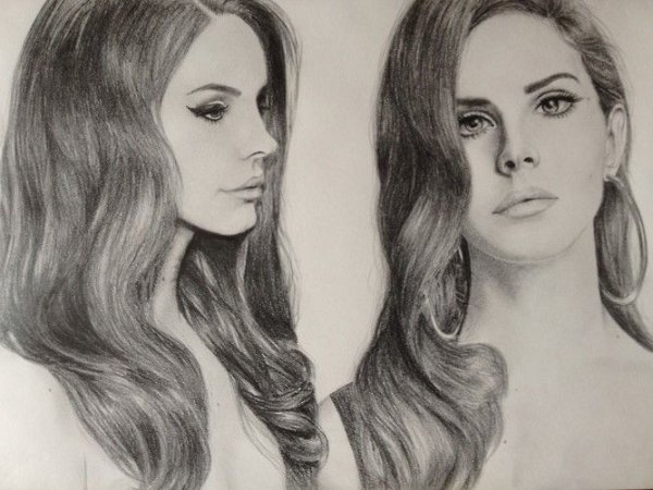 Лана дель Рей портрет для срисовки