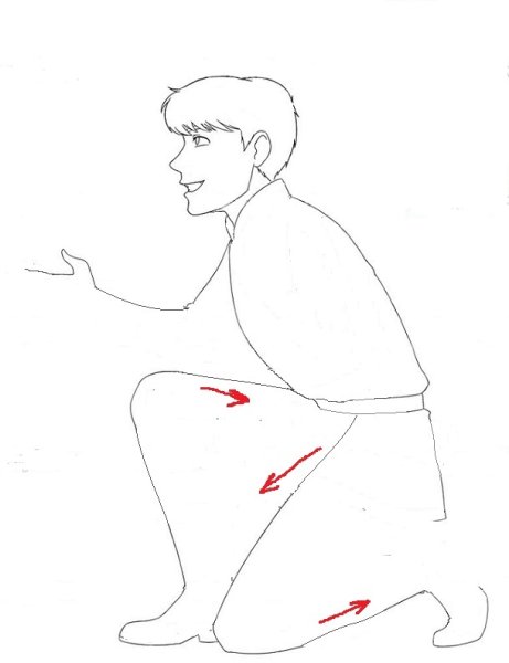 Человек на одном колене рисунок
