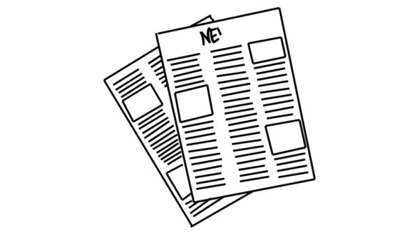 Схематичный рисунок газеты