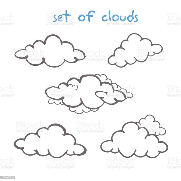 Облака карандашом легко