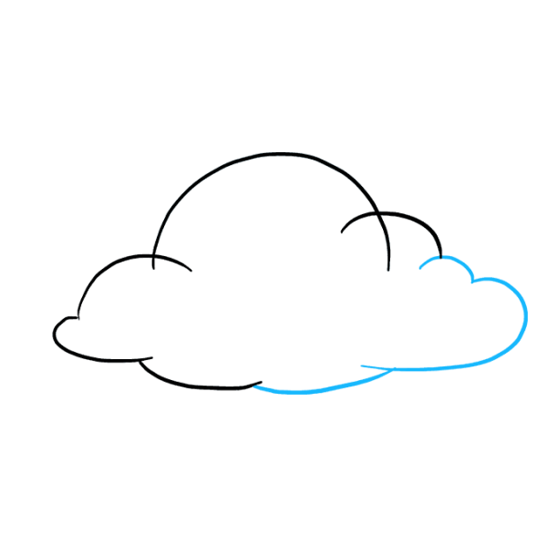 Поэтапное рисование облаков