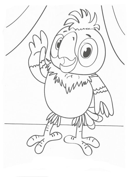 Возвращение блудного попугая раскраска