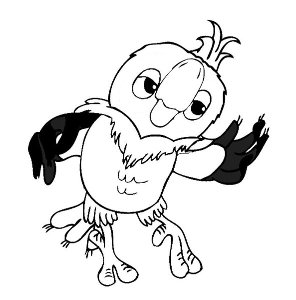 Раскраска попугая Кеши