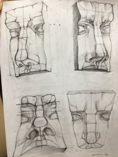 Нос Давида Академический рисунок