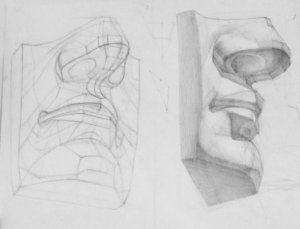 Части лица Давида Академический Гризайл