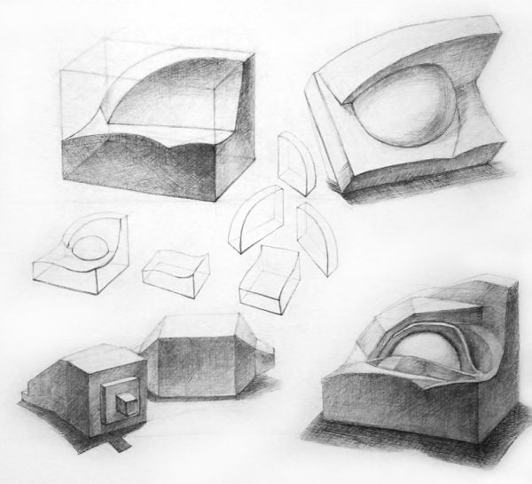 Построение уха Давида поэтапно