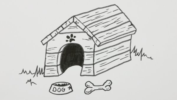 Домик для собаки раскраска