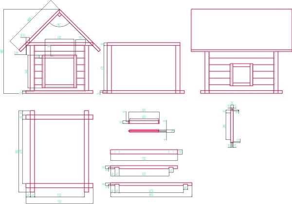 Домик для собаки раскраска