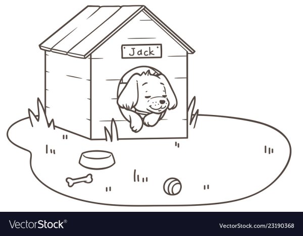 Собачья будка вектор