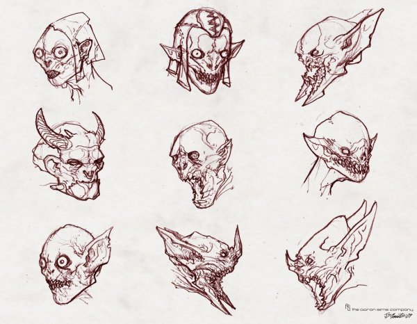 Гоблин рисунок карандашом поэтапно