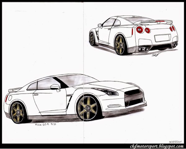 Nissan Skyline r35 чертеж