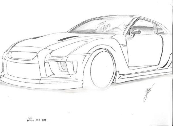 Nissan GTR r35 раскраска