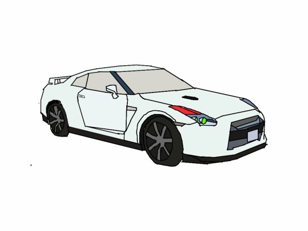 ГТР сзади рисунок