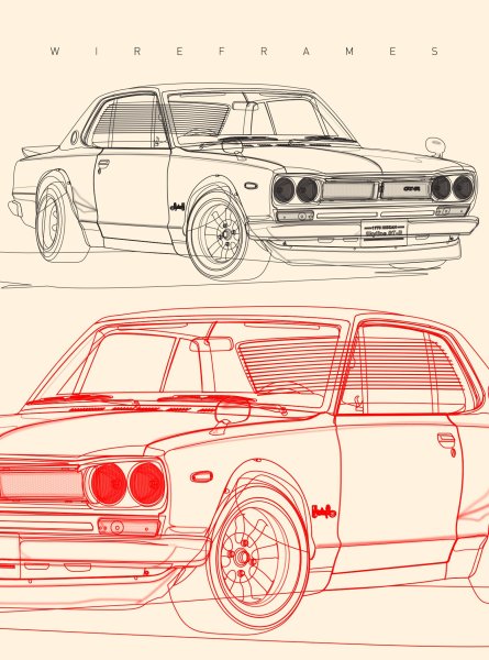 Nissan Skyline 2000 чертеж