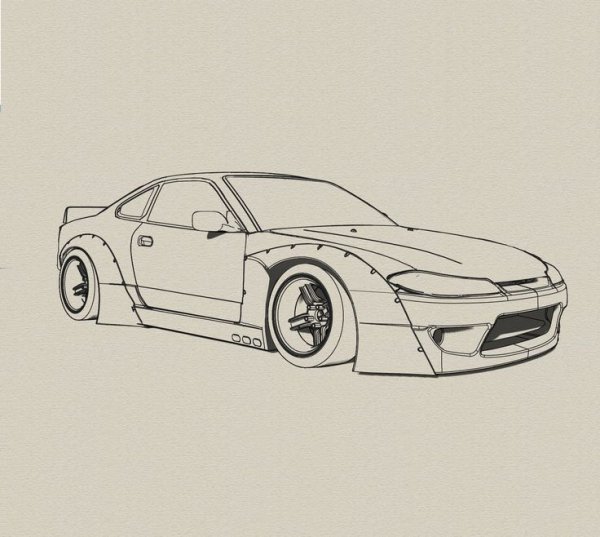 Nissan Silvia s13 рисунок