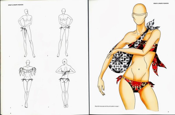 Эскиз модели с парео