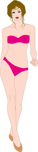 Бикини рисунок сбоку