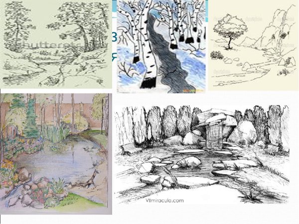 Ритм линий изображение весенних ручьев