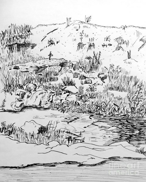 Ручей карандашом