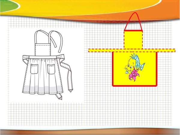 Эскизы зарисовки фартука