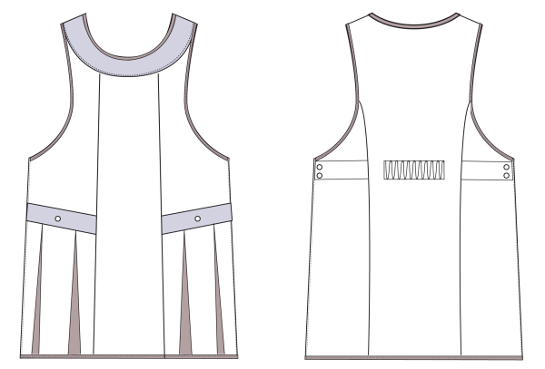 Технический эскиз фартук