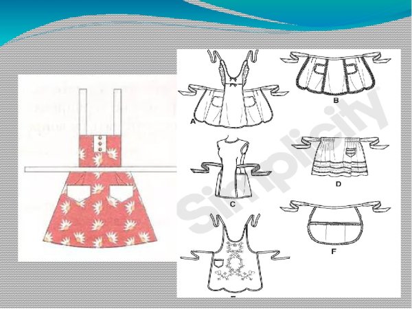 Эскиз фартука 5 класс технология