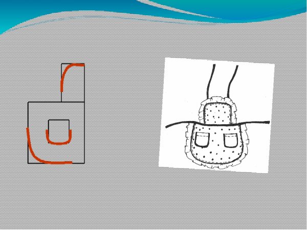 Эскиз фартука с нагрудником 5 класс