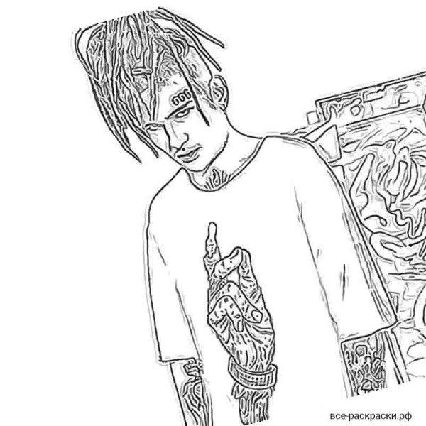 Моргенштерн рэпер раскраска