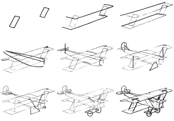 Как нарисовать самолет