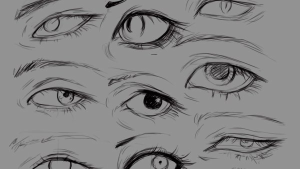 Скетчи глаз