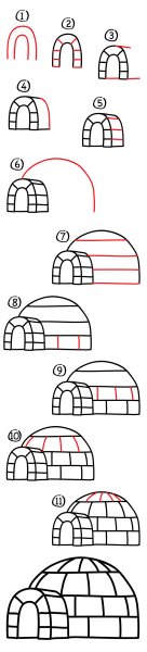 Нарисовать иглу поэтапно