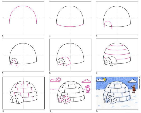 Igloo how to draw