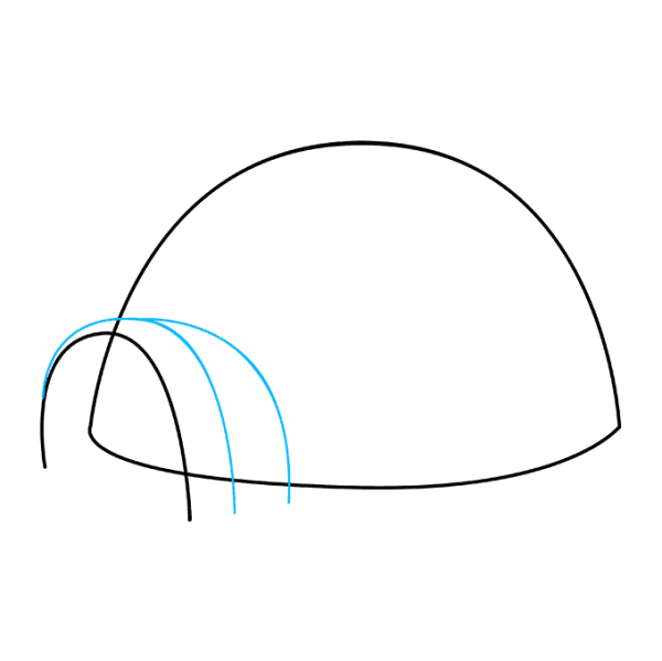Поэтапное рисование иглу 0 000