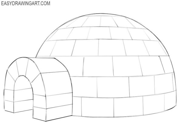 Иглу черно-белые