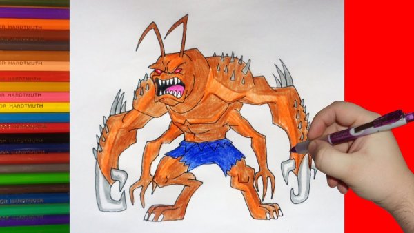 Животное МУТАНТ рисунки карандашом