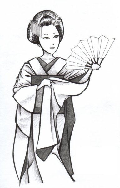 Китайские и японские костюмы для рисования