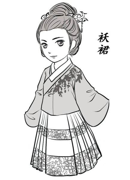 Китайская одежда для срисовки
