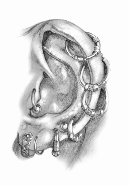 Нарисованный пирсинг