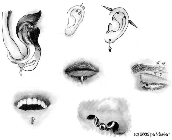 Пирсинг рисунок