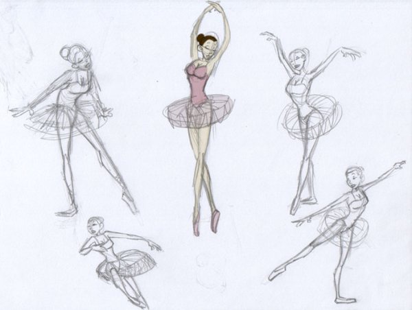 Позы балерин для рисования