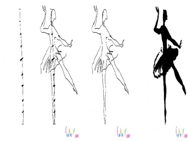 Изо пошаговое рисование балерина