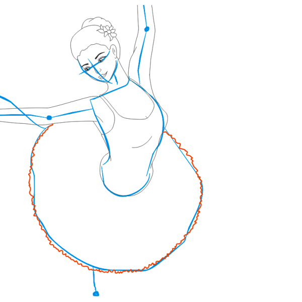 Балерина рисунок поэтапно