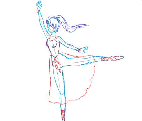 Нарисовать балерину поэтапно для начинающих