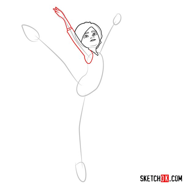 Рисуем балерину с детьми поэтапно