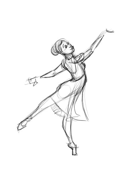 Рисунки танцующих людей карандашом